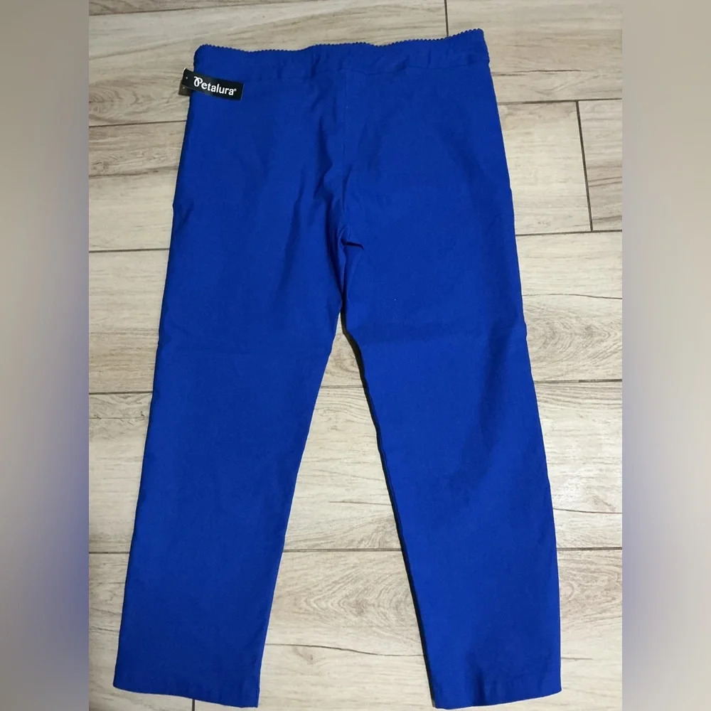PETALURA Women's Vibrant Blue Straight Leg Pants - Picture 10 of 13